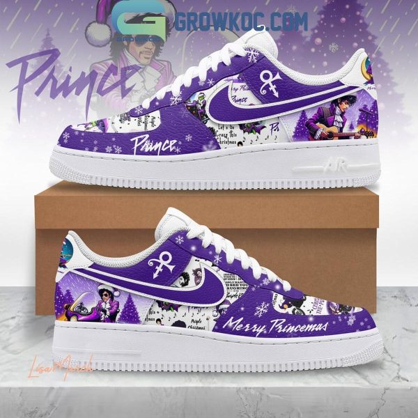 Prince The Legends Merry Christmas In Purple Rain Air Force 1 Shoes