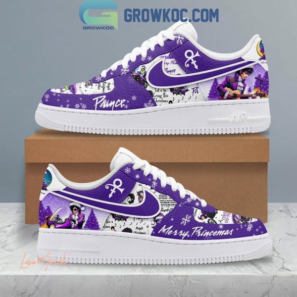 Prince The Legends Merry Christmas In Purple Rain Air Force 1 Shoes