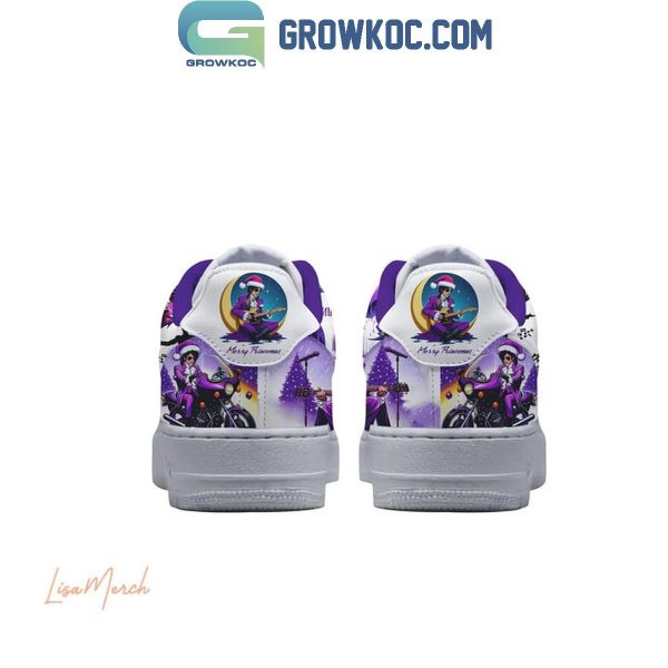 Prince The Legends Merry Christmas In Purple Rain Air Force 1 Shoes