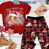 Morgan Wallen Santa Baby Put Him Under Christmas Tree Xmas 2024 Fleece Pajamas Set