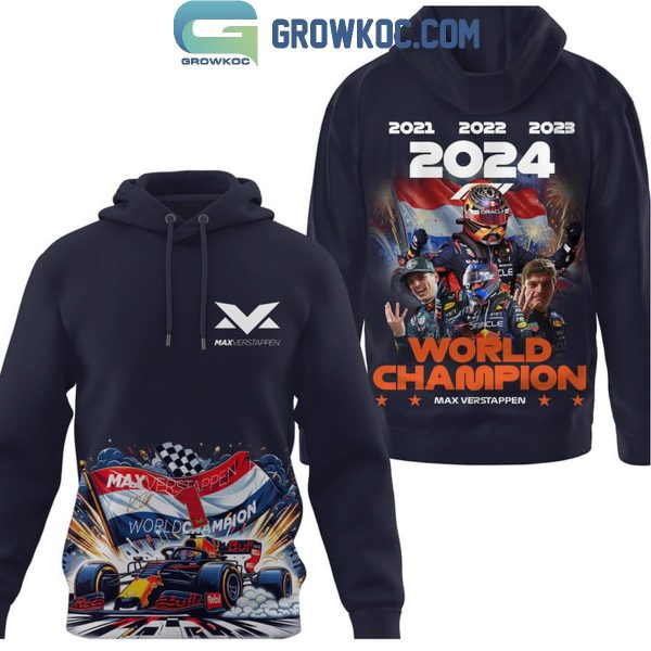 Red Bull Racing F1 Team Max Verstappen World Champs 2024 Hoodie T-Shirt