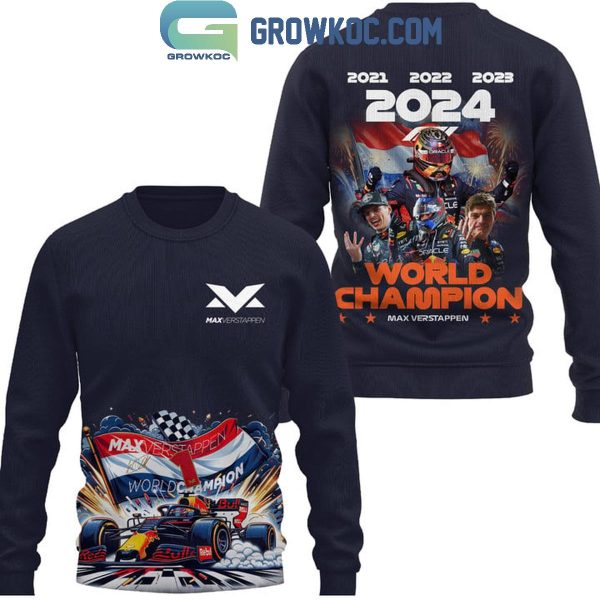 Red Bull Racing F1 Team Max Verstappen World Champs 2024 Hoodie T-Shirt