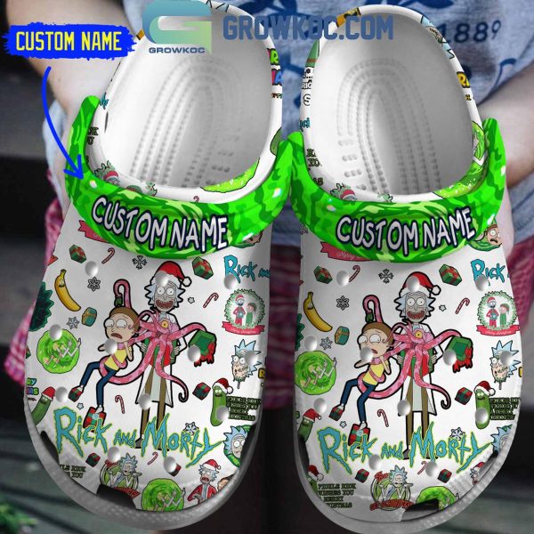 Rick And Morty Merry Christmas And Happy New Year 2025 Personalized Crocs Clogs