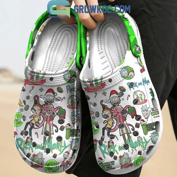 Rick And Morty Merry Christmas And Happy New Year 2025 Personalized Crocs Clogs