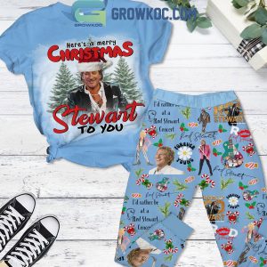 Rod Stewart Here’s A Merry Christmas Stewart To You 2024 Fleece Pajamas Set