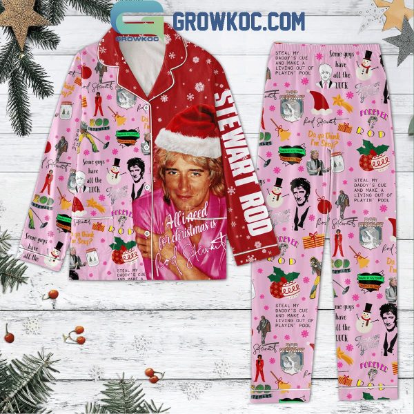 Rod Stewart Is All I Need For Christmas 2024 Polyester Pajamas Set