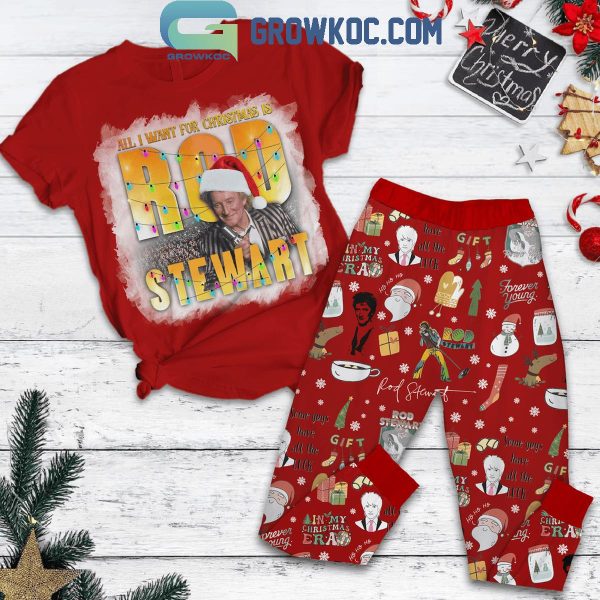 Rod Stewart Is All I Want For Christmas All The Luck Fleece Pajamas Set