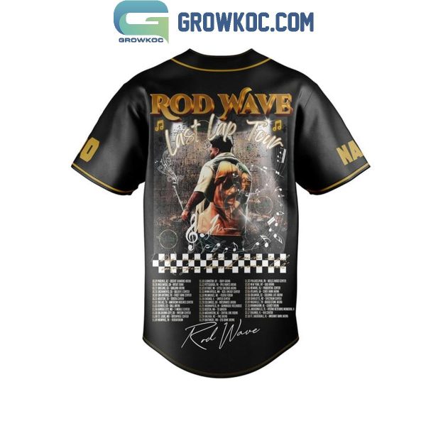 Rod Wave Celebrating The Last Lap Tour Memories Personalized Baseball Jersey