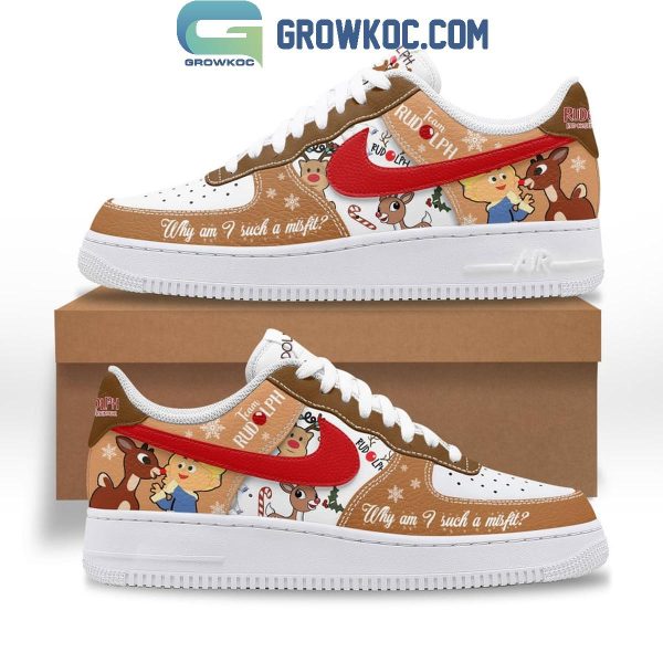 Rudolph The Red-Nosed Reindeer 2024 Christmas Air Force 1 Shoes