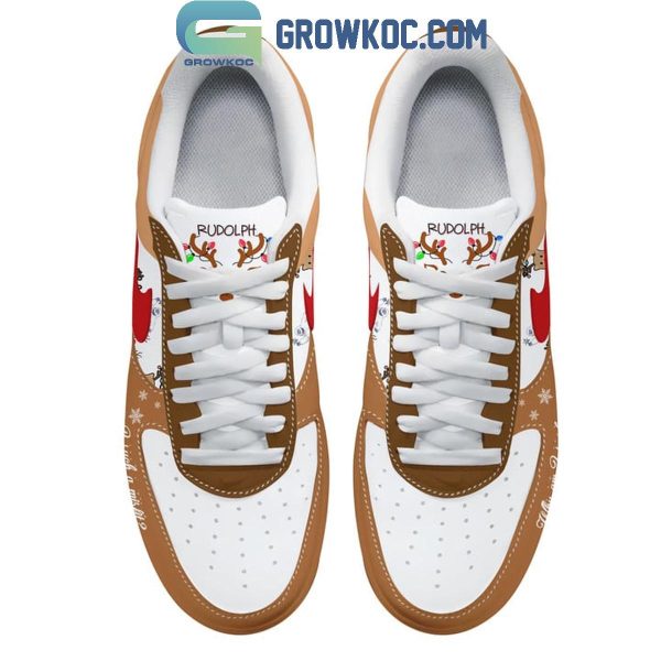 Rudolph The Red-Nosed Reindeer 2024 Christmas Air Force 1 Shoes