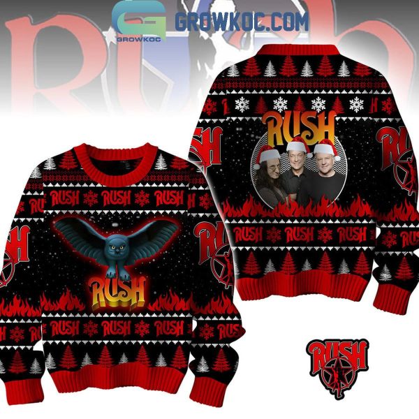 Rush Merry 2024 Christmas Happy Holidays Ugly Sweater