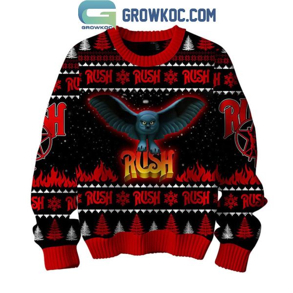 Rush Merry 2024 Christmas Happy Holidays Ugly Sweater