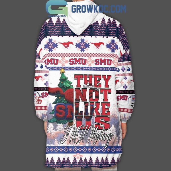 SMU Mustangs The Truth Makes You Free They Not Like Us Christmas Oodie Hoodie Blanket