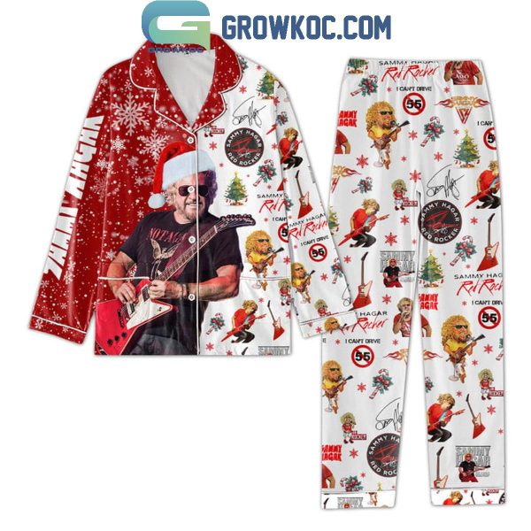 Sammy Hagar Red Rocker In Christmas Polyester Pajamas Set