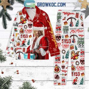 Sammy Hagar Red Rocker In Christmas Polyester Pajamas Set