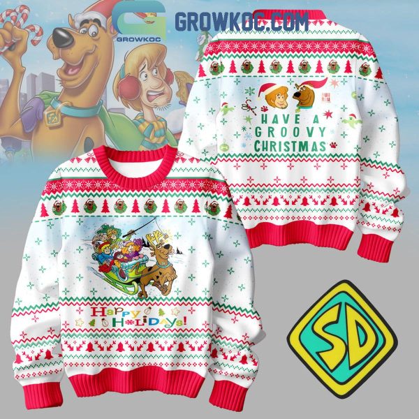 Scooby-Doo Happy Holidays Have A Groovy Christmas 2024 Ugly Sweater