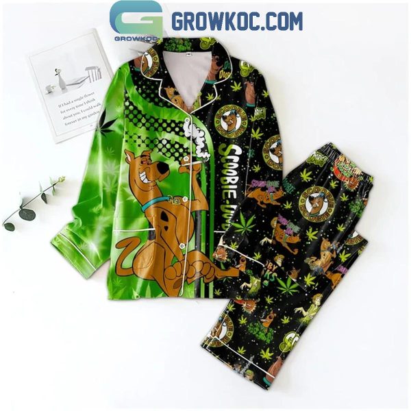 Scooby-Doo Neon Galaxy Of Cannabis Polyester Pajamas Set