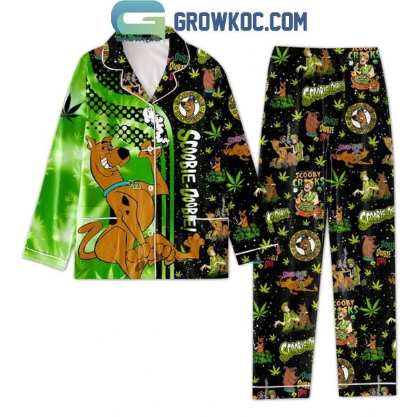 Scooby-Doo Neon Galaxy Of Cannabis Polyester Pajamas Set