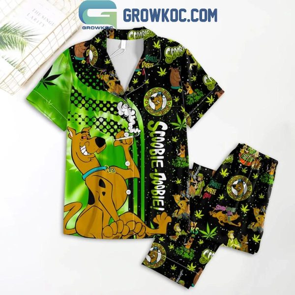 Scooby-Doo Neon Galaxy Of Cannabis Polyester Pajamas Set