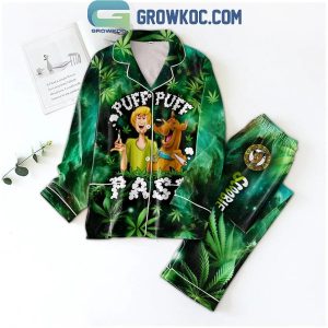 Scooby-Doo Puff Puff Pass Cannabis Polyester Pajamas Set