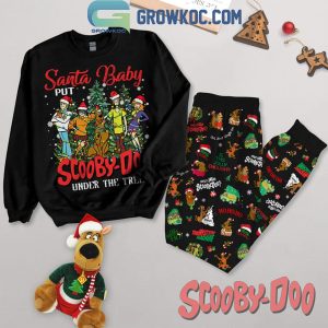 Scooby-Doo Santa Baby Put It Under The Christmas Tree Fleece Pajamas Set Long Sleeve