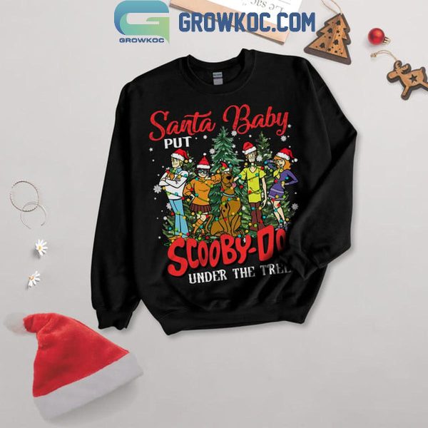 Scooby-Doo Santa Baby Put It Under The Christmas Tree Fleece Pajamas Set Long Sleeve