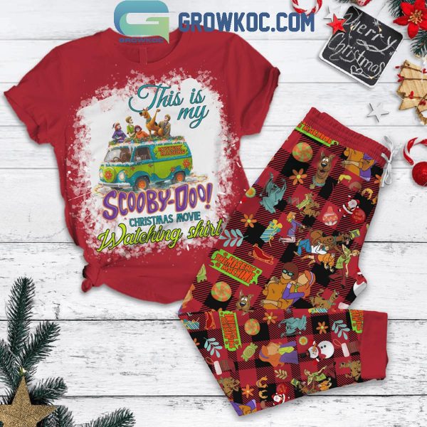 Scooby-Doo This Is My Christmas Movie Watching Shirt Fleece Pajamas Set