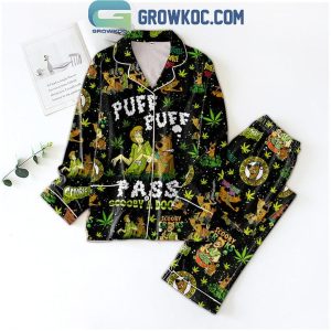 Scooby-Doo Where Are You Puff Puff Pass Cannabis Polyester Pajamas Set