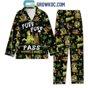 Scooby-Doo Where Are You Puff Puff Pass Cannabis Polyester Pajamas Set