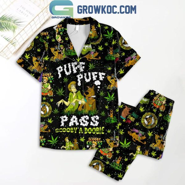 Scooby-Doo Where Are You Puff Puff Pass Cannabis Polyester Pajamas Set