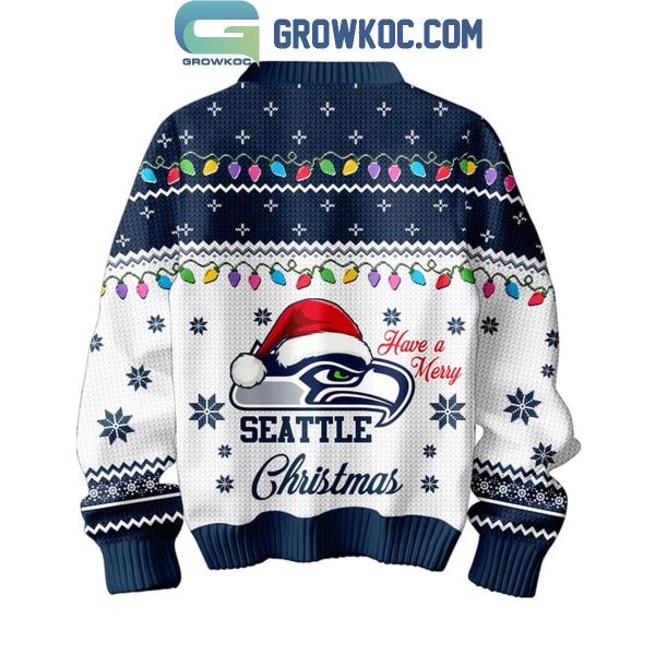 Seattle Seahawks Seattle Family Have A Merry Christmas 2024 Ugly Sweater