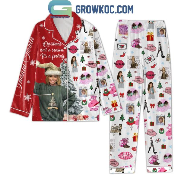 Shania Twain Christmas Isn’t A Season It’s A Feeling Polyester Pajamas Set