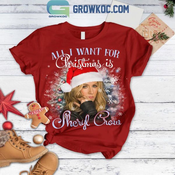 Sheryl Crow Is All I Want For Christmas Fleece Pajamas Set