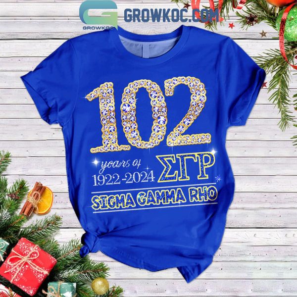 Sigma Gamma Rho 102 Years 1922-2024 Christmas Fleece Pajamas Set