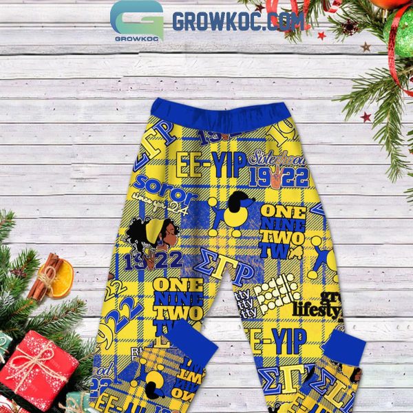 Sigma Gamma Rho 102 Years 1922-2024 Christmas Fleece Pajamas Set