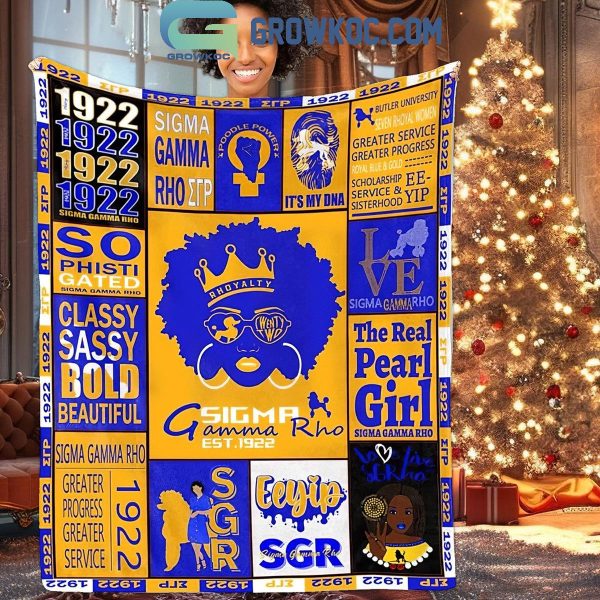 Sigma Gamma Rho Classy Sassy Bold Beautiful Fleece Blanket Quilt