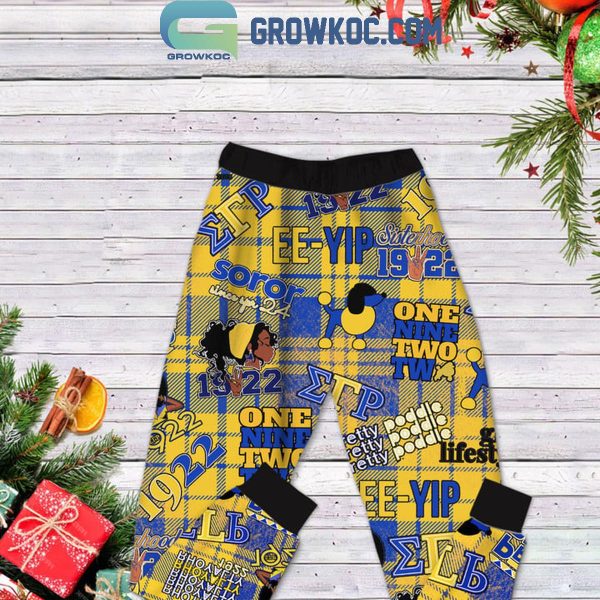 Sigma Gamma Rho Soror Since Spring 2024 Christmas Fleece Pajamas Set