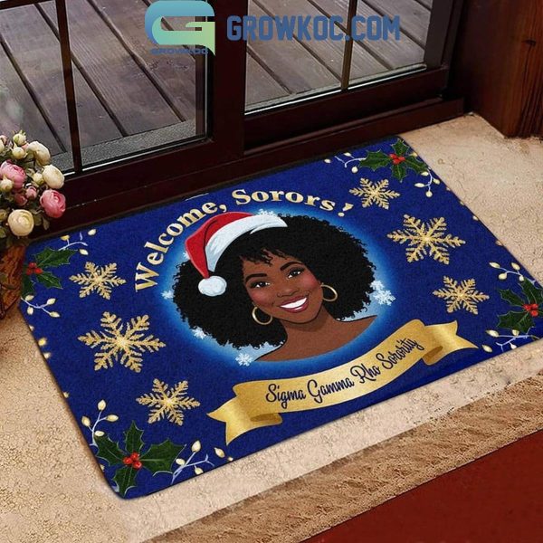 Sigma Gamma Rho Sorority Season’s Greetings Welcome Sorors Doormat