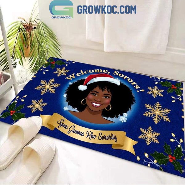 Sigma Gamma Rho Sorority Season’s Greetings Welcome Sorors Doormat