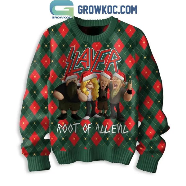 Slayer Root Of All Evil 2024 Christmas Ugly Sweater