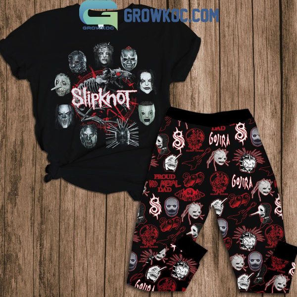 Slipknot Gojira Proud Nu Metal Dad 2024 Christmas Fleece Pajamas Set