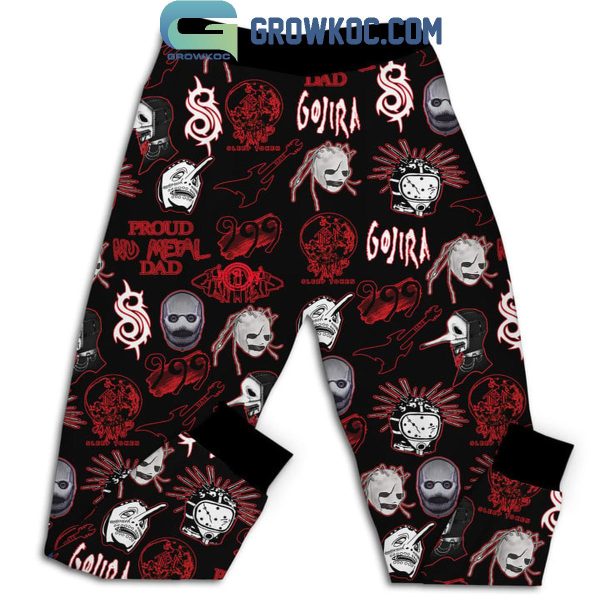 Slipknot Gojira Proud Nu Metal Dad 2024 Christmas Fleece Pajamas Set