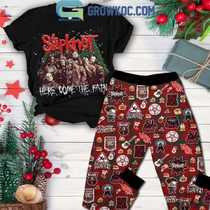 Slipknot Here Come The Pain Christmas Xmas 2024 Fleece Pajamas Set