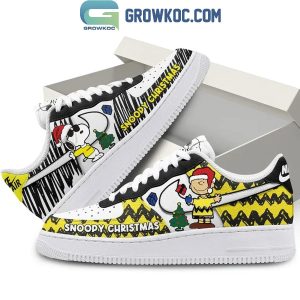 Snoopy Christmas Peanuts Happy Holiday Air Force 1 Shoes