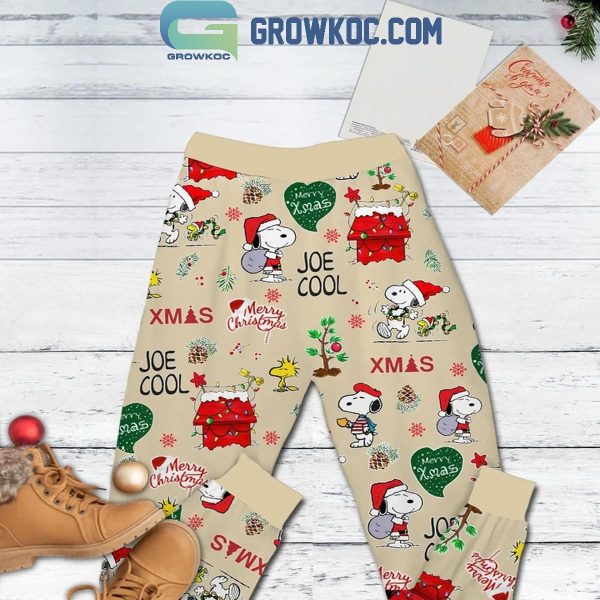 Snoopy Joe Cool Xmas Hallmark Watching Shirt Christmas Fleece Pajamas Set