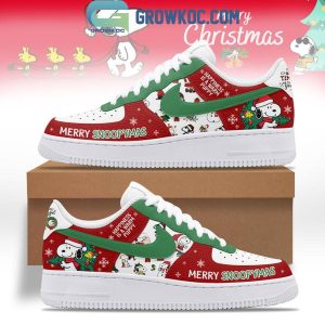 Snoopy Merry Christmas Happiness Is A Warm Puppy Air Force 1 Shoes