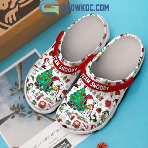 Snoopy Merry Christmas Team Snoopy Happy Holidays Crocs Clogs