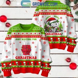 Snoopy Peanuts Just Waiting For Christmas Merry Merry Ugly Sweater