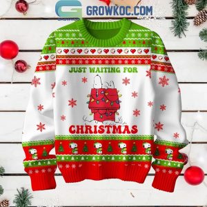 Snoopy Peanuts Just Waiting For Christmas Merry Merry Ugly Sweater