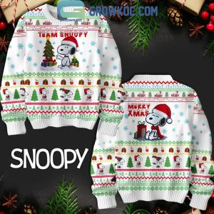 Snoopy Peanuts Merry Xmas Christmas Ugly Sweater White